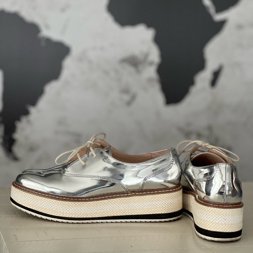 Zara Silver Mocassins size 39
